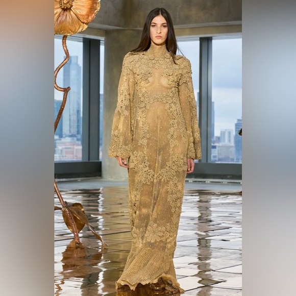 Ulla Johnson Leah Crochet Knit Maxi Dress - Picture 2 of 9